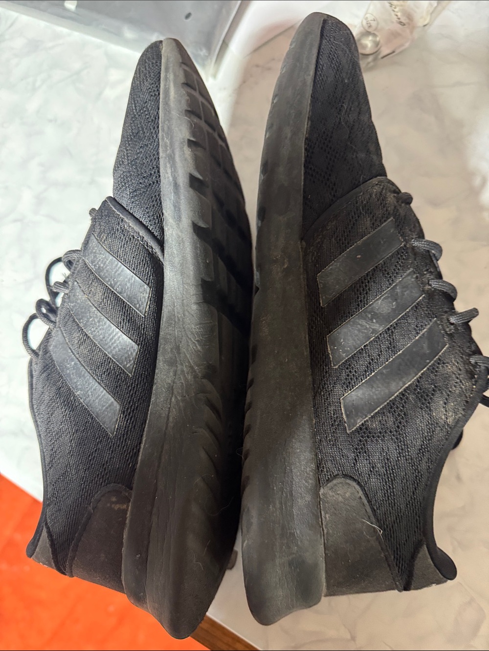 Adidas Men's Black Athletic Lace-Up Sneakers